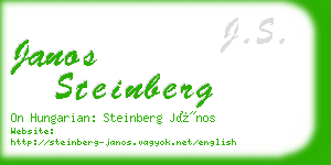 janos steinberg business card